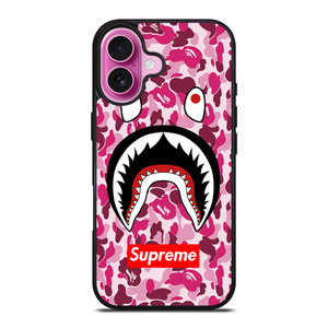 SUPREME BAPE CAMO SHARK iPhone 16 Plus Case Cover SUPREME BAPE CAMO SHARK iPhone 16 Plus Case Cover