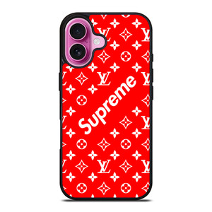 SUPREME LOUIS VUITTON RED iPhone 16 Plus Case Cover SUPREME LOUIS VUITTON RED iPhone 16 Plus Case Cover