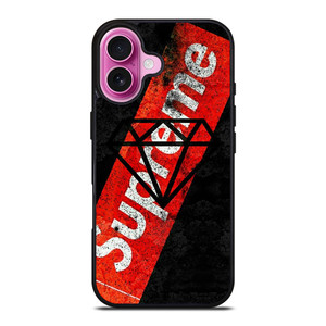 SUPREME X DIAMOND SUPPLY CO BLACK iPhone 16 Plus Case Cover SUPREME X DIAMOND SUPPLY CO BLACK iPhone 16 Plus Case Cover