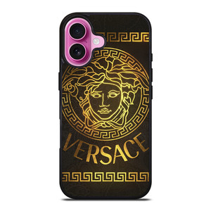 VERSACE GOLD LOGO ORNAMENT iPhone 16 Plus Case Cover VERSACE GOLD LOGO ORNAMENT iPhone 16 Plus Case Cover