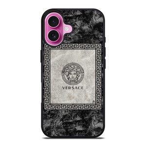 VERSACE LOGO ON VELVET iPhone 16 Plus Case Cover VERSACE LOGO ON VELVET iPhone 16 Plus Case Cover