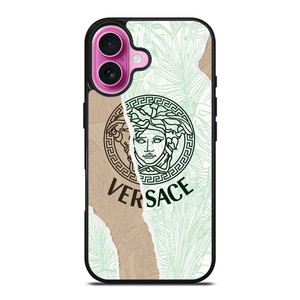 VERSACE LOGO PALM LEAVES iPhone 16 Plus Case Cover VERSACE LOGO PALM LEAVES iPhone 16 Plus Case Cover
