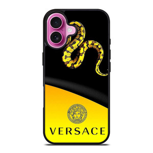 VERSACE LOGO SNAKE ICON YELLOW iPhone 16 Plus Case Cover VERSACE LOGO SNAKE ICON YELLOW iPhone 16 Plus Case Cover