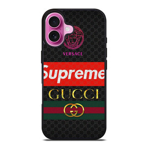 VERSACE SUPREME GUCCI LUXURY LOGO iPhone 16 Plus Case Cover
