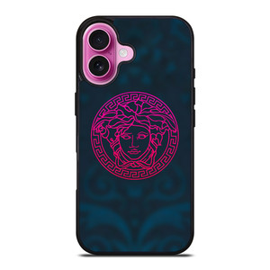 VERSACE VOILET GREEN LOGO iPhone 16 Plus Case Cover