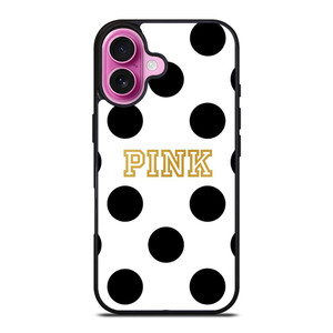 VICTORIA S SECRET PINK POLKADOTS iPhone 16 Plus Case Cover VICTORIA S SECRET PINK POLKADOTS iPhone 16 Plus Case Cover