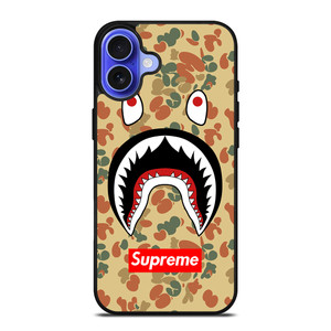 BAPE CAMO SHARK SUPREME iPhone 16 Case Cover BAPE CAMO SHARK SUPREME iPhone 16 Case Cover