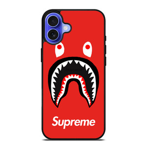 BAPE SHARK SUPREME RED iPhone 16 Case Cover BAPE SHARK SUPREME RED iPhone 16 Case Cover