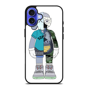 BEARBRICK X SUPREME X KAWS iPhone 16 Case Cover BEARBRICK X SUPREME X KAWS iPhone 16 Case Cover