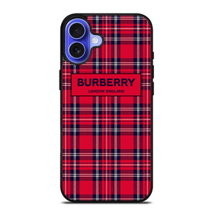 BURBERRY LONDON ENGLAND RED PATTERN iPhone 16 Case Cover BURBERRY LONDON ENGLAND RED PATTERN iPhone 16 Case Cover