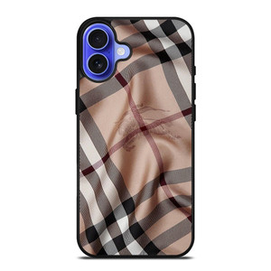 BURBERRY PATTERN FABRIC SCARF iPhone 16 Case Cover BURBERRY PATTERN FABRIC SCARF iPhone 16 Case Cover