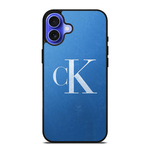 CALVIN KLEIN CK LOGO BLUE iPhone 16 Case Cover CALVIN KLEIN CK LOGO BLUE iPhone 16 Case Cover