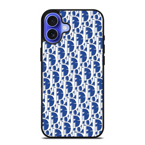 CHRISTIAN DIOR BLUE MONOGRAM iPhone 16 Case Cover CHRISTIAN DIOR BLUE MONOGRAM iPhone 16 Case Cover