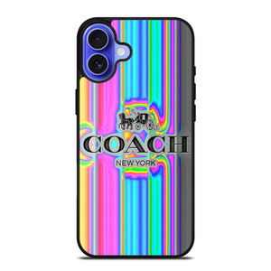 COACH NEW YORK LOGO COLORFUL iPhone 16 Case Cover