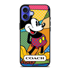 COACH NEW YORK MICKEY MOUSE ROMERO BRITTO iPhone 16 Case Cover COACH NEW YORK MICKEY MOUSE ROMERO BRITTO iPhone 16 Case Cover
