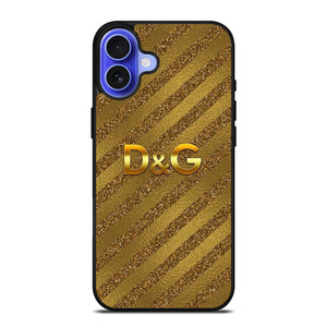 DOLCE AND GABBANA D&G LOGO GOLD iPhone 16 Case Cover