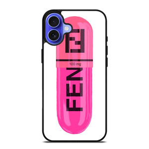 FENDI LOGO 100 MG PINK DRUG ICON iPhone 16 Case Cover FENDI LOGO 100 MG PINK DRUG ICON iPhone 16 Case Cover