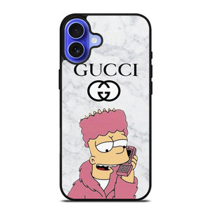 GUCCI BART SIMPSONS MARBLE iPhone 16 Case Cover GUCCI BART SIMPSONS MARBLE iPhone 16 Case Cover
