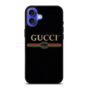 GUCCI LOGO BLACK iPhone 16 Case Cover