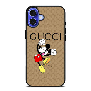 GUCCI LOGO PATTERN DISNEY MICKEY MOUSE iPhone 16 Case Cover GUCCI LOGO PATTERN DISNEY MICKEY MOUSE iPhone 16 Case Cover