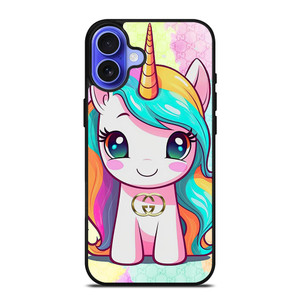 GUCCI LOGO PATTERN PRETTY UNICORN iPhone 16 Case Cover
