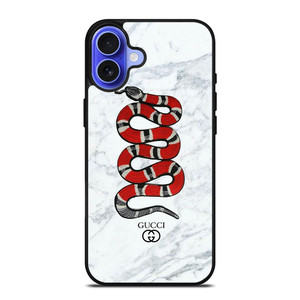 GUCCI LOGO SNAKE ON MARBLE ICON iPhone 16 Case Cover