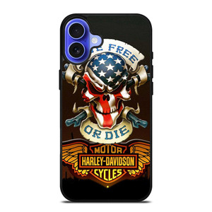 HARLEY DAVIDSON LIVE FREE OR DIE iPhone 16 Case Cover HARLEY DAVIDSON LIVE FREE OR DIE iPhone 16 Case Cover