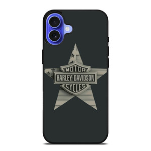 HARLEY DAVIDSON MOTORCYCLE STAR LOGO iPhone 16 Case Cover HARLEY DAVIDSON MOTORCYCLE STAR LOGO iPhone 16 Case Cover