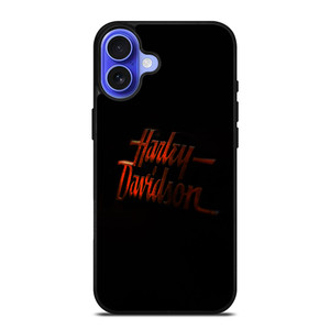 HARLEY DAVIDSON RED GLOW LOGO iPhone 16 Case Cover HARLEY DAVIDSON RED GLOW LOGO iPhone 16 Case Cover
