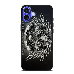 HARLEY DAVIDSON SKULL ENGINE iPhone 16 Case Cover HARLEY DAVIDSON SKULL ENGINE iPhone 16 Case Cover