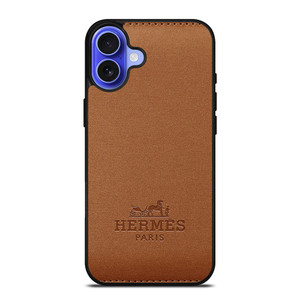 HERMES PARIS FASHION LOGO EMBLEM BROWN iPhone 16 Case Cover HERMES PARIS FASHION LOGO EMBLEM BROWN iPhone 16 Case Cover
