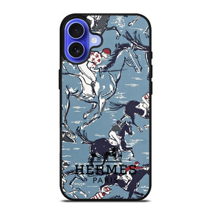 HERMES PARIS PATTERN HORSE iPhone 16 Case Cover HERMES PARIS PATTERN HORSE iPhone 16 Case Cover
