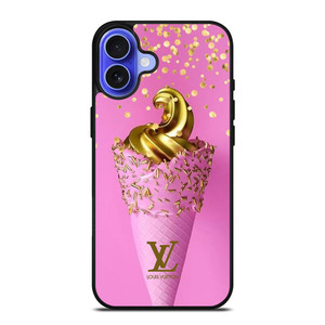 LOUIS VUITTON LOGO GOLDEN ICE CREAM ICON iPhone 16 Case Cover LOUIS VUITTON LOGO GOLDEN ICE CREAM ICON iPhone 16 Case Cover