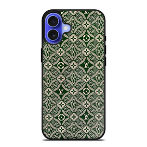 LOUIS VUITTON LOGO LV GREEN PATTERN SINCE 1854 iPhone 16 Case Cover LOUIS VUITTON LOGO LV GREEN PATTERN SINCE 1854 iPhone 16 Case Cover