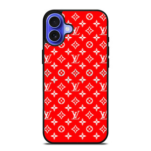 LOUIS VUITTON LV LOGO RED PATTERN iPhone 16 Case Cover LOUIS VUITTON LV LOGO RED PATTERN iPhone 16 Case Cover