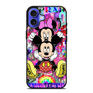 MICKEY MINNIE MOUSE DISNEY GUCCI PRADA OFF WHITE NIKE iPhone 16 Case Cover MICKEY MINNIE MOUSE DISNEY GUCCI PRADA OFF WHITE NIKE iPhone 16 Case Cover