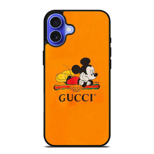 MICKEY MOUSE DISNEY X GUCCI LOGO iPhone 16 Case Cover MICKEY MOUSE DISNEY X GUCCI LOGO iPhone 16 Case Cover