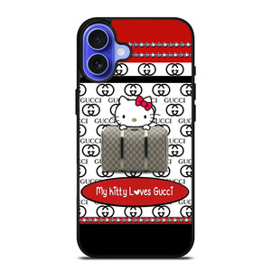 MY KITTY LOVES GUCCI LOGO iPhone 16 Case Cover MY KITTY LOVES GUCCI LOGO iPhone 16 Case Cover