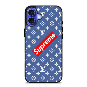 NEW SUPREME LOUIS VUITTON BLUE iPhone 16 Case Cover NEW SUPREME LOUIS VUITTON BLUE iPhone 16 Case Cover