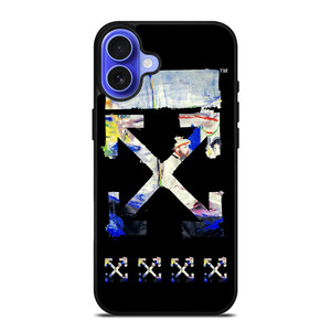 OFF WHITE ABSTRACT ART LOGO iPhone 16 Case Cover OFF WHITE ABSTRACT ART LOGO iPhone 16 Case Cover