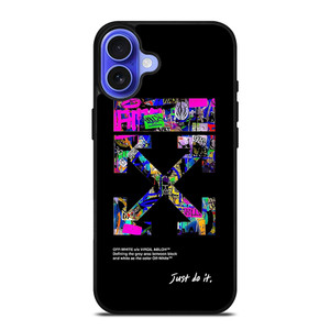 OFF WHITE LOGO JUST DO IT NIKE iPhone 16 Case Cover OFF WHITE LOGO JUST DO IT NIKE iPhone 16 Case Cover