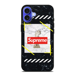 OFF WHITE STATUE SUPREME iPhone 16 Case Cover OFF WHITE STATUE SUPREME iPhone 16 Case Cover