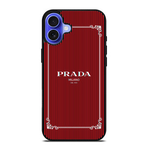 PRADA LOGO RED STRIPE iPhone 16 Case Cover PRADA LOGO RED STRIPE iPhone 16 Case Cover