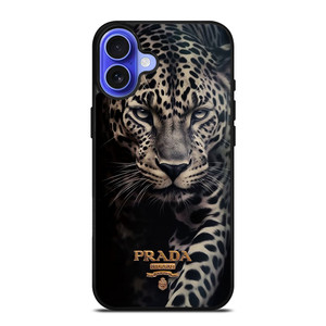 PRADA MILANO LOGO LEOPARD iPhone 16 Case Cover PRADA MILANO LOGO LEOPARD iPhone 16 Case Cover