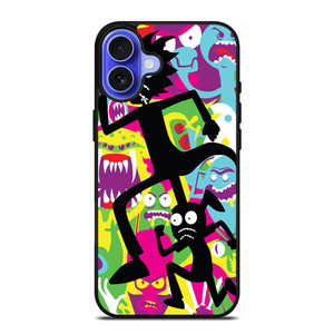 RICK AND MORTY COLORFUL ART iPhone 16 Case Cover RICK AND MORTY COLORFUL ART iPhone 16 Case Cover