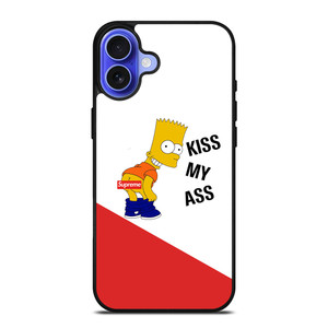SUPREME BART SIMPSON KISS MY ASS iPhone 16 Case Cover SUPREME BART SIMPSON KISS MY ASS iPhone 16 Case Cover