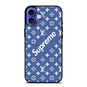 SUPREME LOUIS VUITTON BLUE iPhone 16 Case Cover SUPREME LOUIS VUITTON BLUE iPhone 16 Case Cover