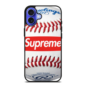 SUPREME X RAWLINGS BASEBALL iPhone 16 Case Cover SUPREME X RAWLINGS BASEBALL iPhone 16 Case Cover