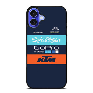 TROY LEE DESIGNS KTM RACING TEAM iPhone 16 Case Cover TROY LEE DESIGNS KTM RACING TEAM iPhone 16 Case Cover
