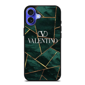 VALENTINO LOGO GREEN MARBLE iPhone 16 Case Cover VALENTINO LOGO GREEN MARBLE iPhone 16 Case Cover